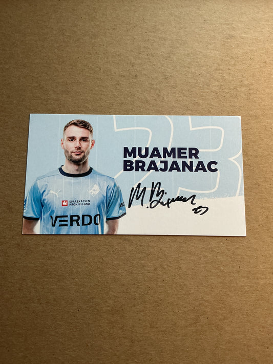 Muamer Brajanac, Denmark 🇩🇰 Randers FC 2023/24 hand signed