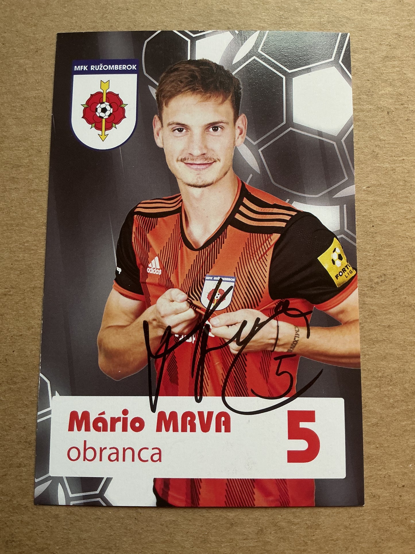 Mário Mrva, Slovakia 🇸🇰 MFK Ružomberok 2023/24 hand signed