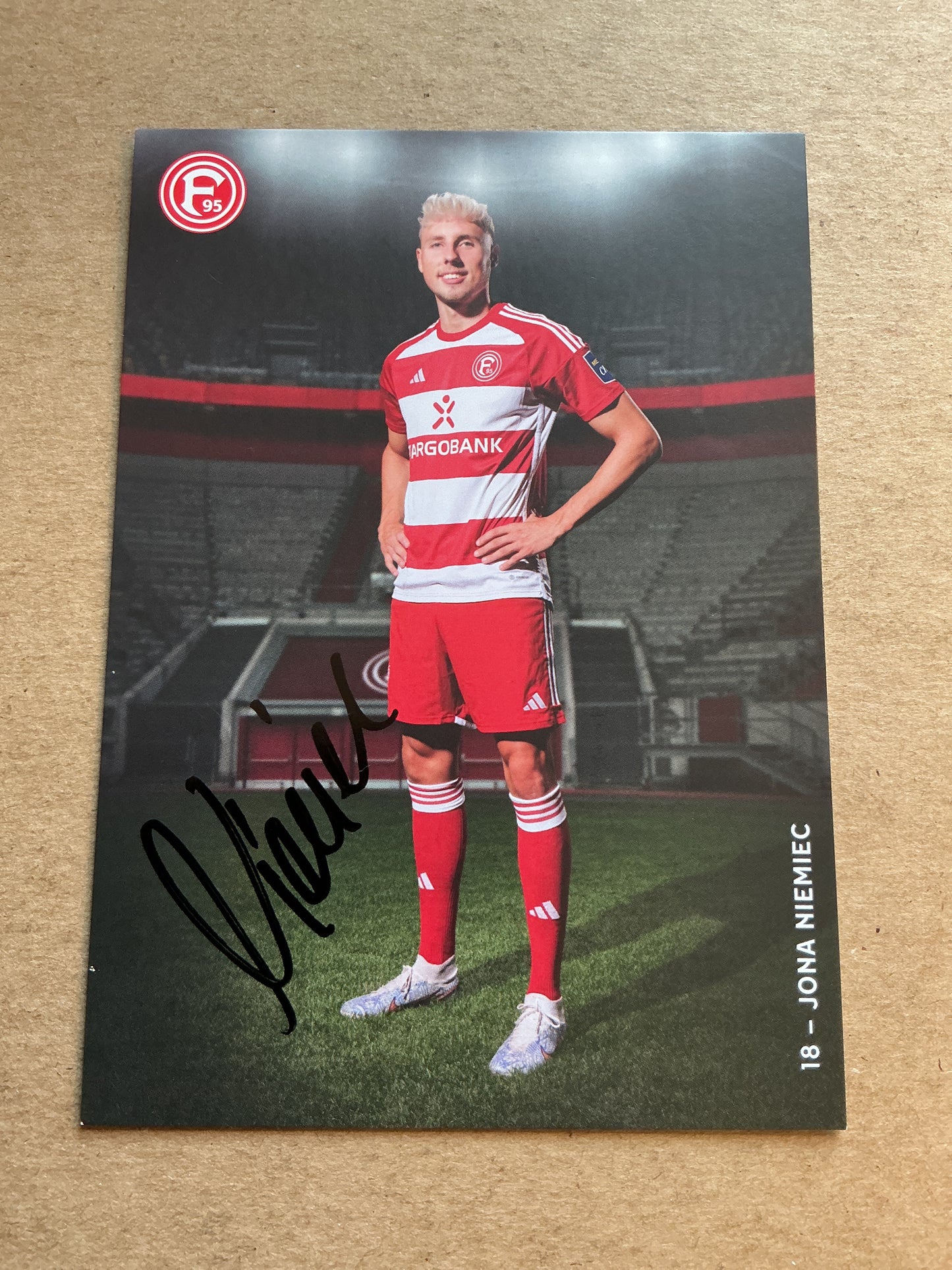 Jona Niemiec, Germany 🇩🇪 Fortuna Düsseldorf 2023/24 hand signed