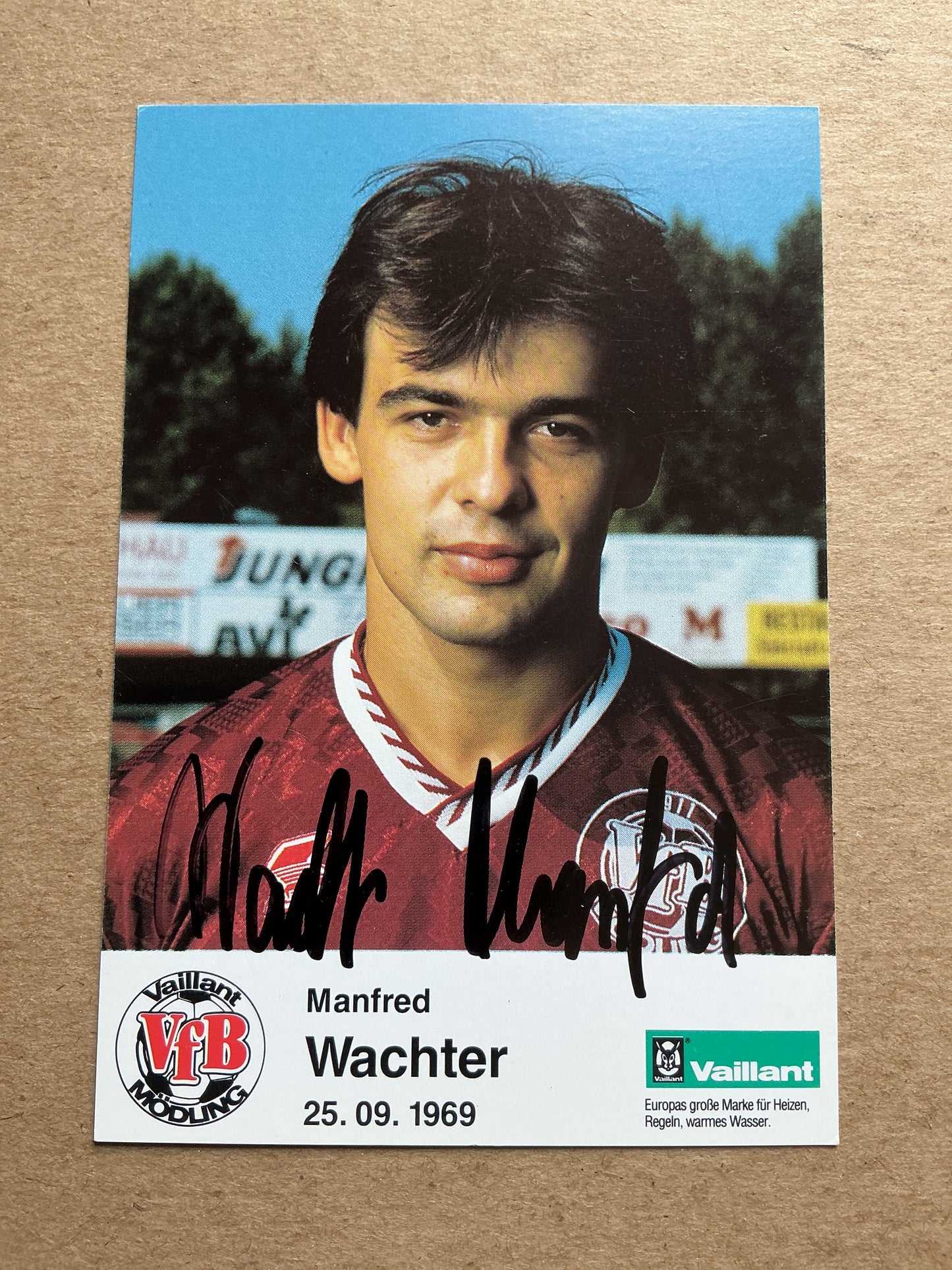 Manfred Wachter, Austria 🇦🇹 VfB Mödling 1992/93 hand signed