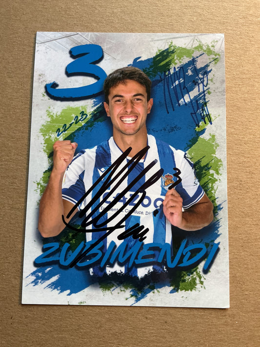 Martín Zubimendi, Spain 🇪🇸 Real Sociedad 2022/23 hand signed