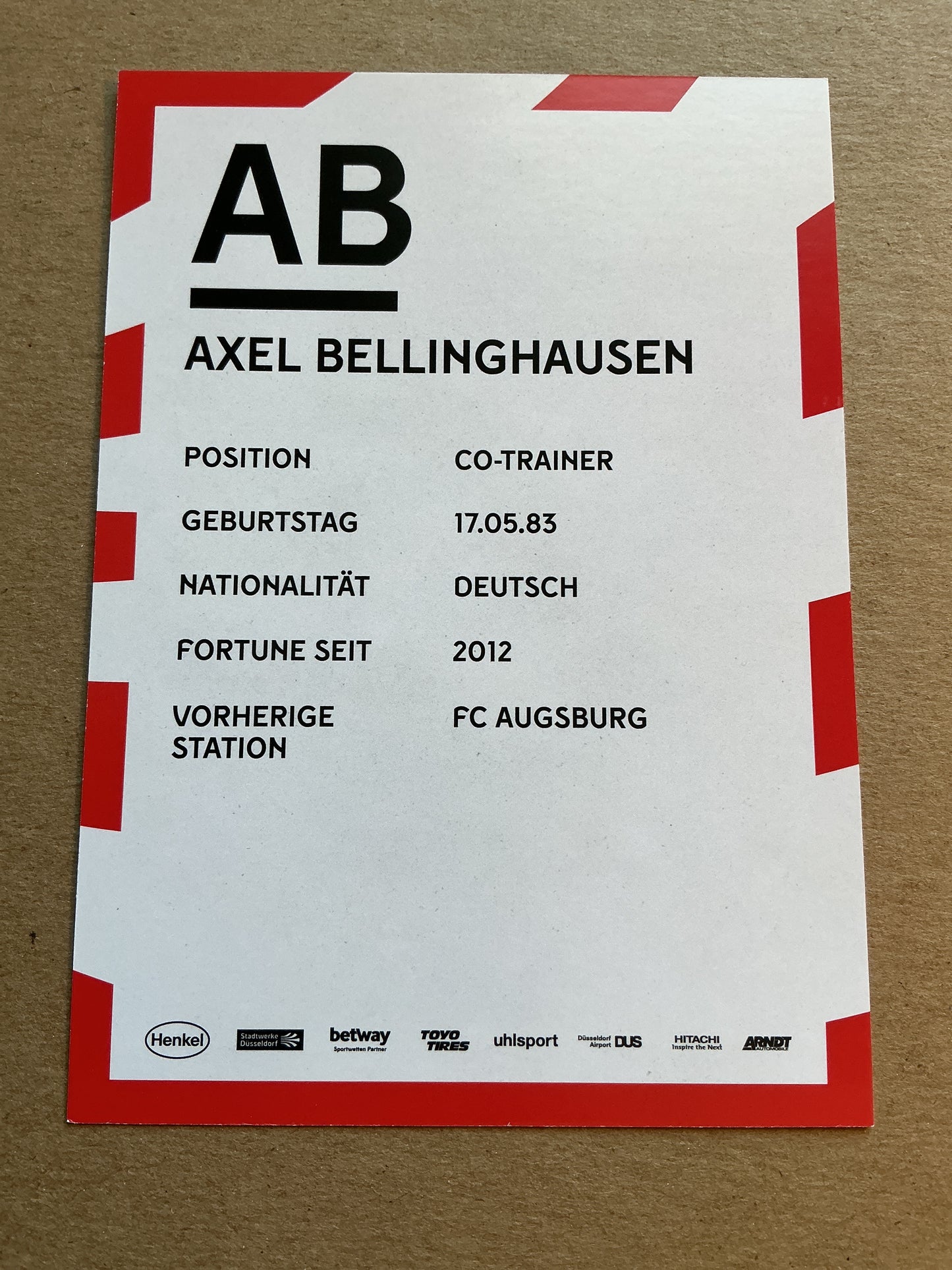 Axel Bellinghausen, Germany 🇩🇪 Fortuna Düsseldorf 2019/20 hand signed