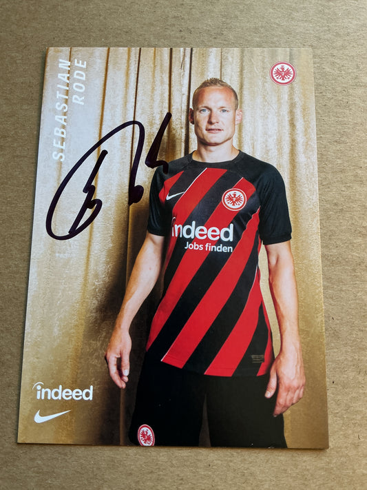 Sebastian Rode, Germany 🇩🇪 Eintracht Frankfurt 2023/24 hand signed