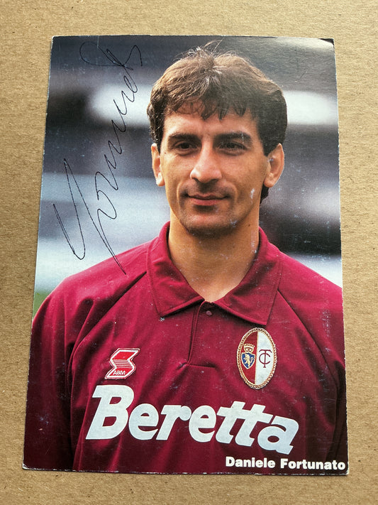 Daniele Fortunato, Italy 🇮🇹 Torino FC 1992/93 hand signed