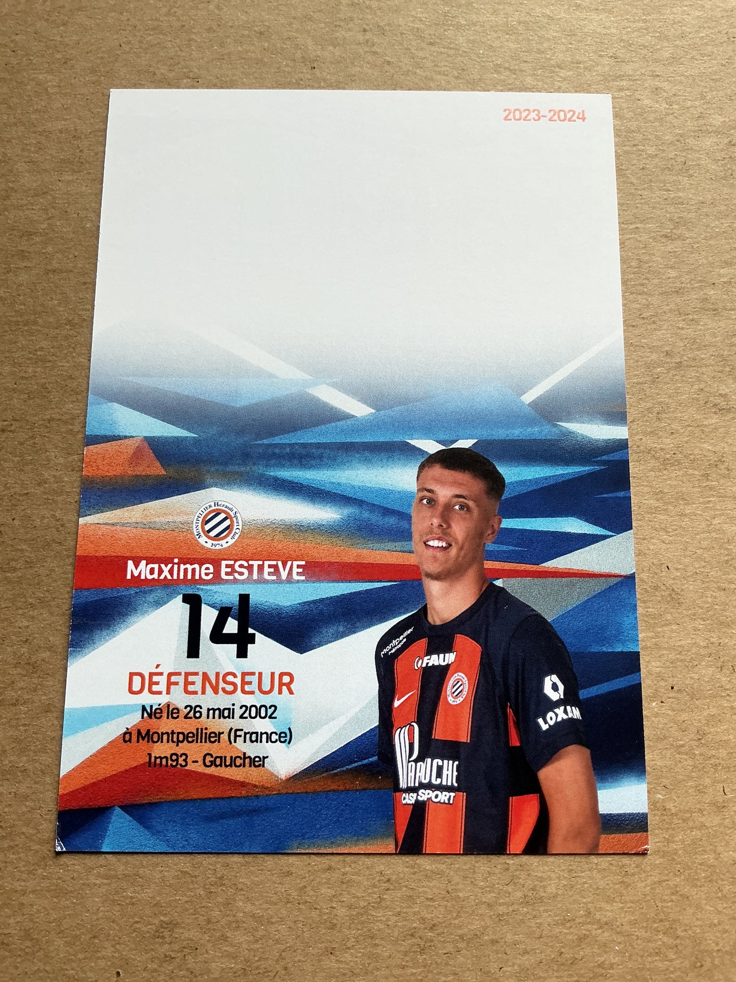 Maxime Esteve, France 🇫🇷 Montpellier HSC 2023/24 hand signed