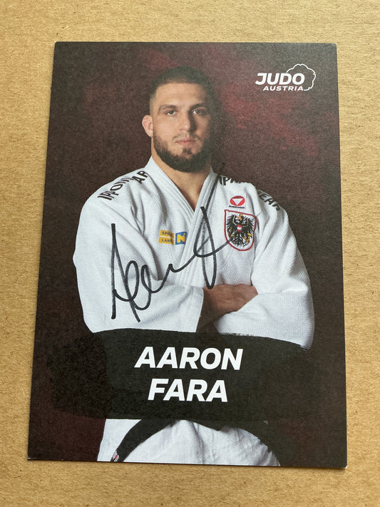 Aaron Fara, Austria 🇦🇹 Judo Summer Olympics 2024 hand signed
