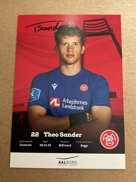 Theo Sander, Denmark 🇩🇰 Aalborg BK 2022/23 hand signed