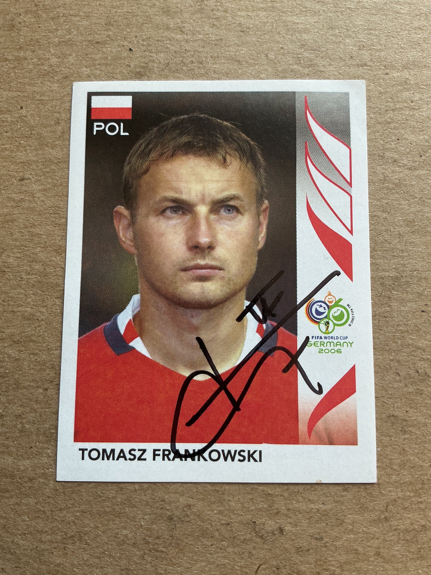 Tomasz Frankowski, Poland 🇵🇱 FIFA World Cup 2006 Panini hand signed