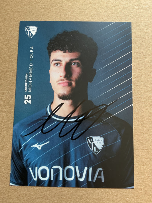 Mohammed Tolba, Germany 🇩🇪 VfL Bochum 2023/24 hand signed