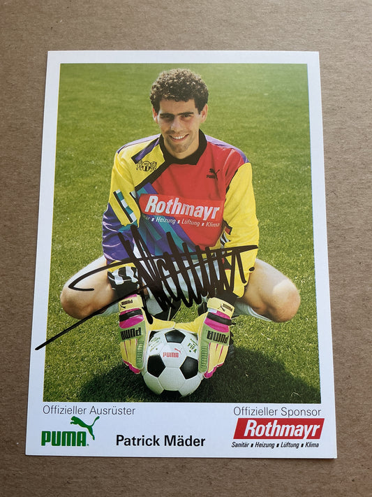 Patrick Mäder, Switzerland 🇨🇭 FC Zürich 1992/93 hand signed