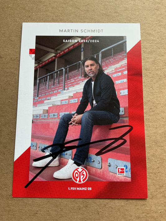 Martin Schmidt, Switzerland 🇨🇭 FSV Mainz 05 2023/24 hand signed