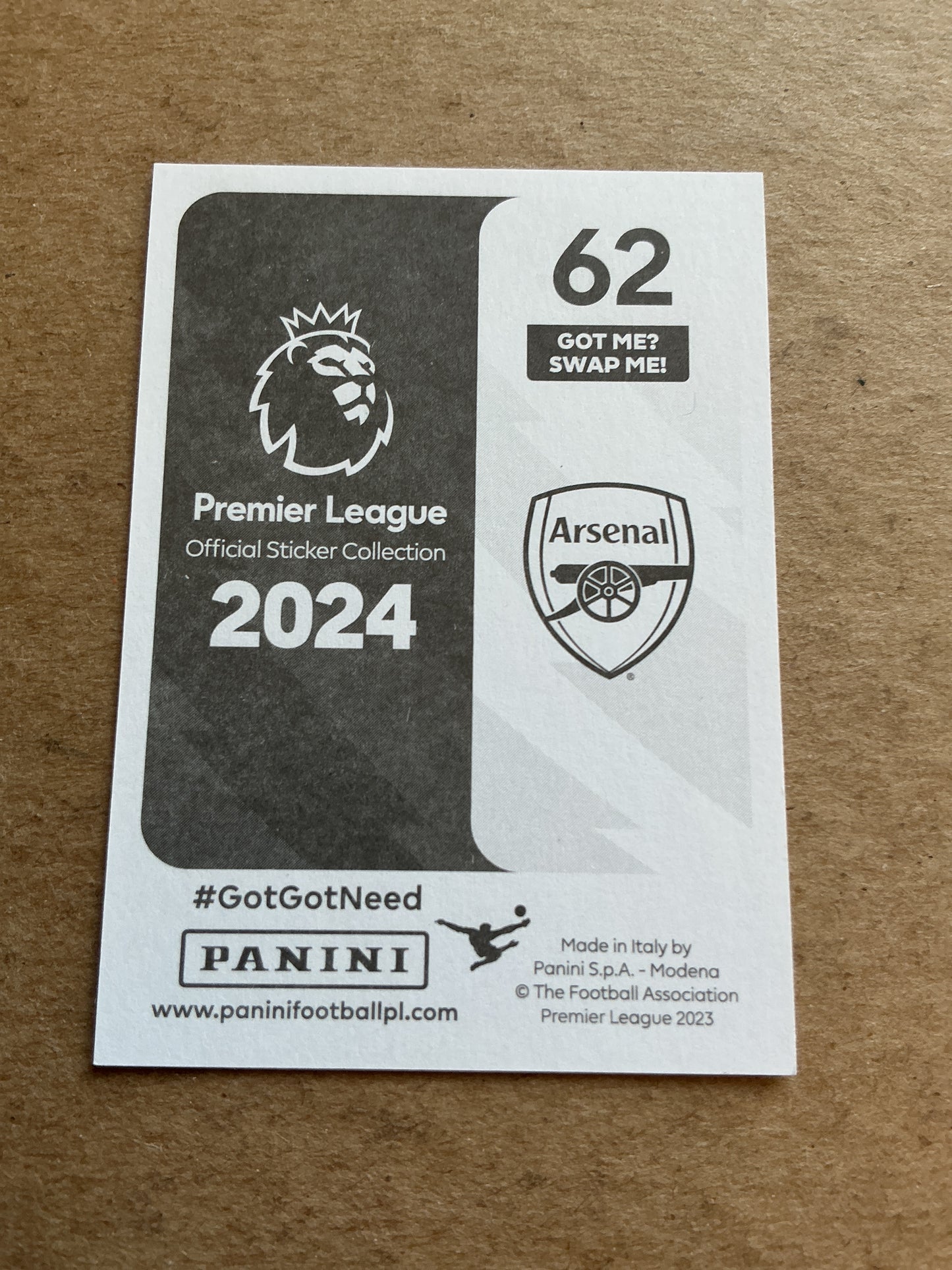 Thomas Partey, Ghana 🇬🇭 Arsenal FC 2024 Panini hand signed