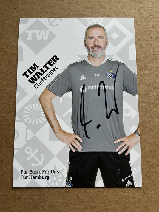 Tim Walter, Germany 🇩🇪 Hamburger SV 2021/22 hand signed