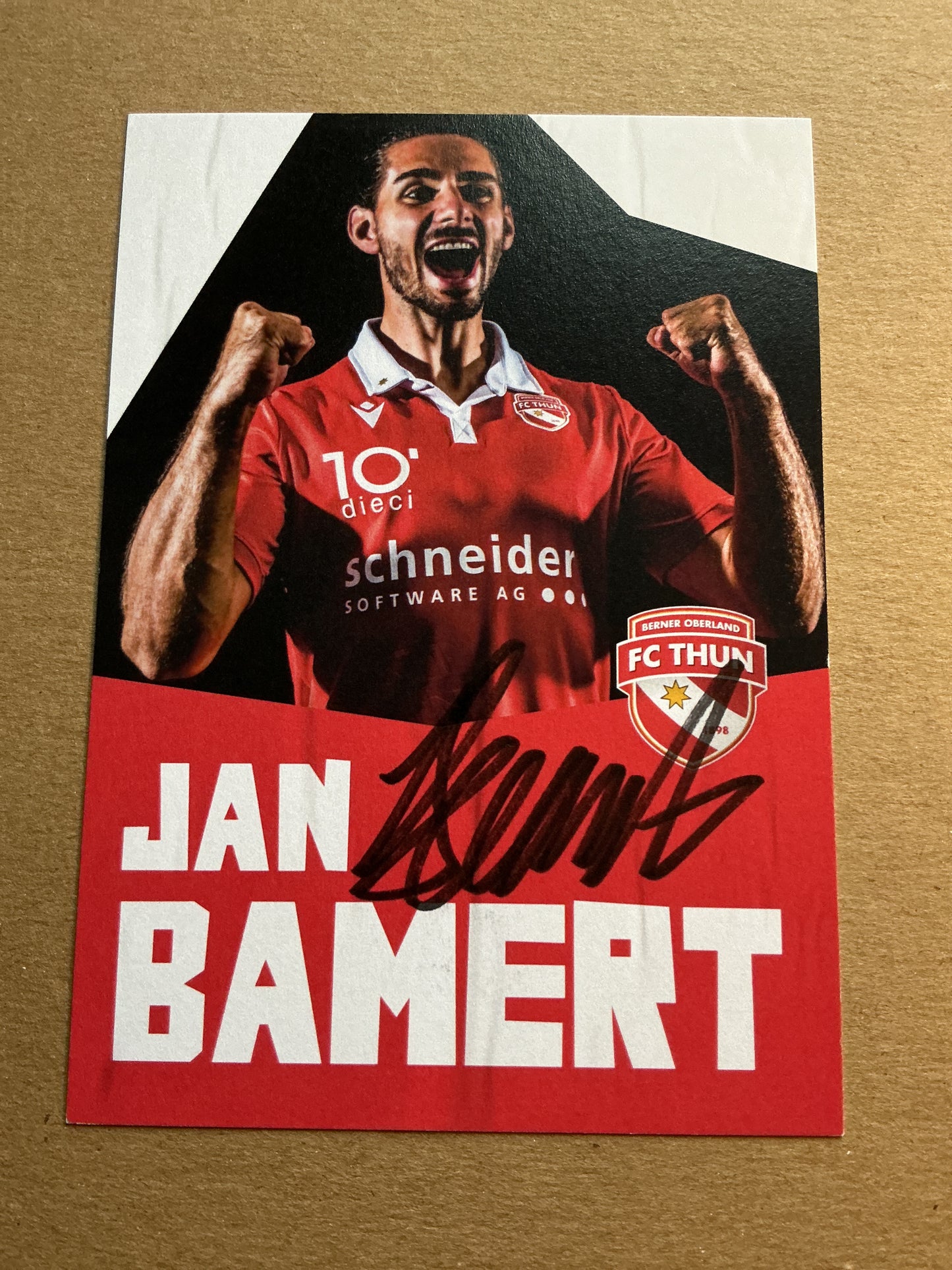 Jan Bamert, Switzerland 🇨🇭 FC Thun 2022/23 hand signed
