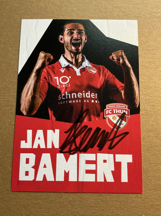 Jan Bamert, Switzerland 🇨🇭 FC Thun 2022/23 hand signed