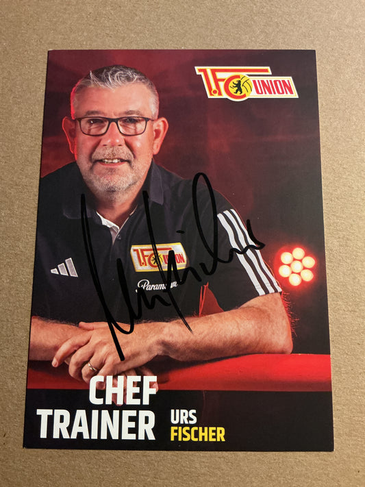 Urs Fischer, Switzerland 🇨🇭 1.FC Union Berlin 2023/24 hand signed