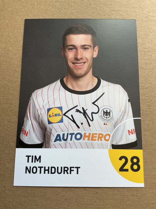 Tim Nothdurft, Germany 🇩🇪 Handball Summer Olympics 2024 hand signed
