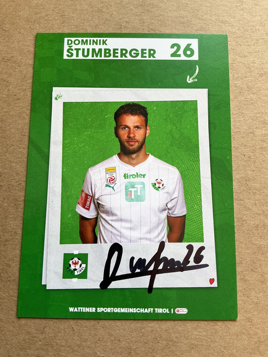 Dominik Štumberger, Austria 🇦🇹 WSG Tirol 2023/24 hand signed