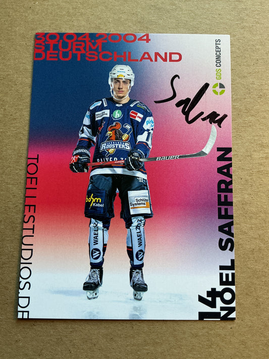 Noel Saffran, Germany 🇩🇪 Iserlohn Roosters 2024/25 hand signed