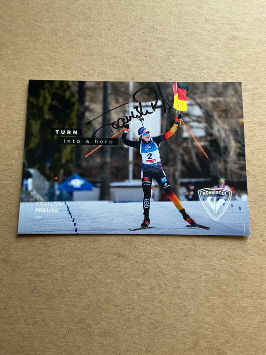 Franziska Preuss, Germany 🇩🇪 Biathlon Winter Sports 2024/25 hand signed