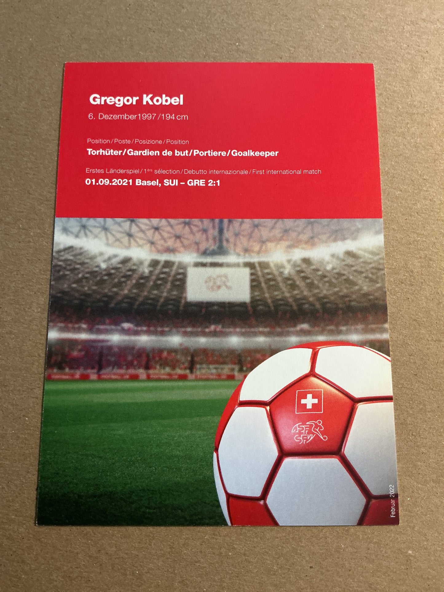 Gregor Kobel, Switzerland 🇨🇭FIFA World Cup 2022  hand signed