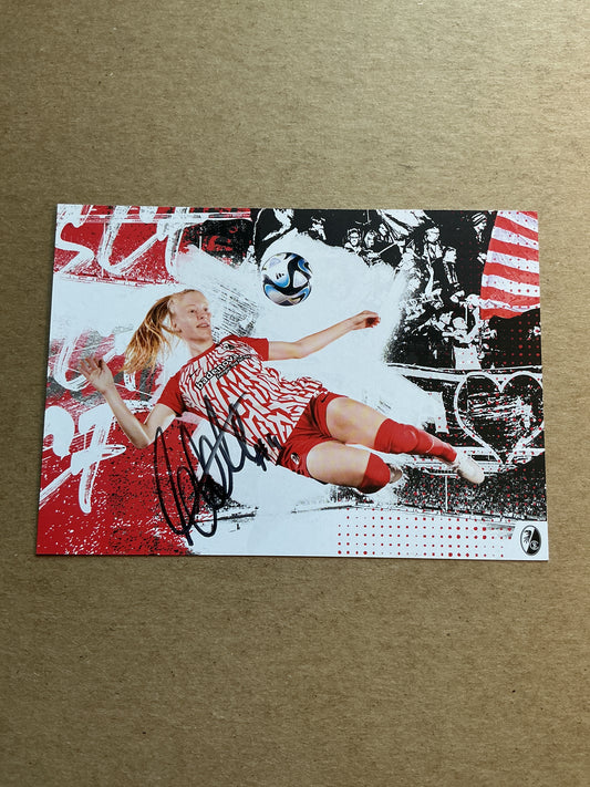 Meret Felde, Germany 🇩🇪 SC Freiburg 2023/24 hand signed