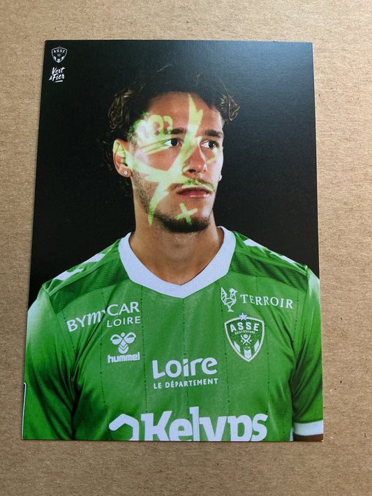 Lucas Stassin, Belgium 🇧🇪 AS Saint-Etienne 2024/25 hand signed