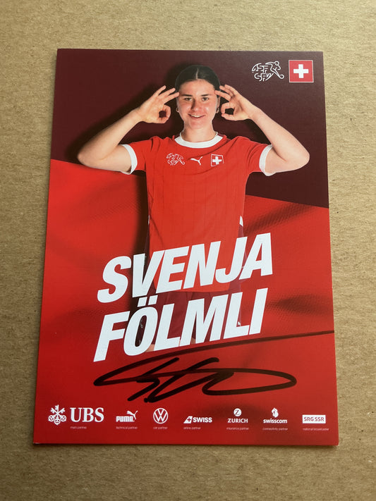 Svenja Fölmli, Switzerland 🇨🇭 UEFA Euro Cup 2025 hand signed