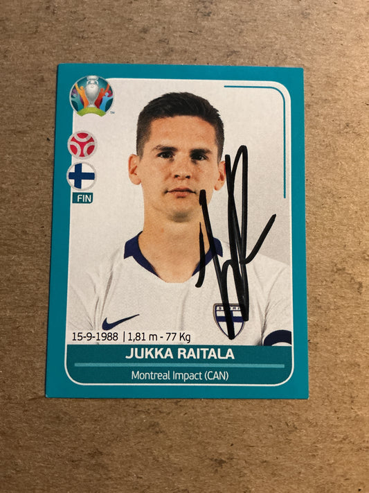 Jukka Raitala, Finland 🇫🇮 UEFA Euro 2020 Panini hand signed