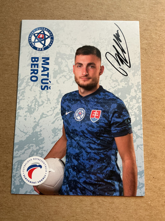 Matus Bero, Slovakia 🇸🇰 UEFA Euro Cup 2020 hand signed