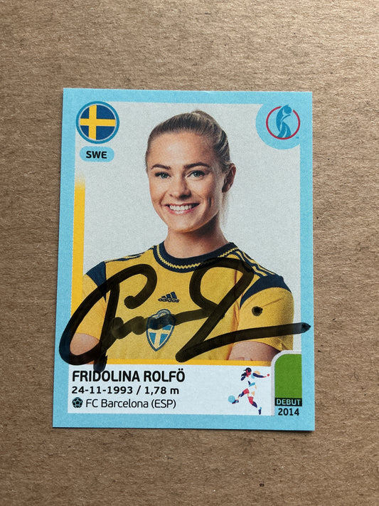 Fridolina Rolfö, Sweden 🇸🇪 UEFA Women’s Euro Cup 2022 Panini hand signed