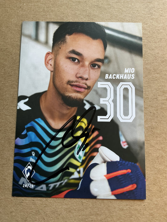 Mio Backhaus, Germany 🇩🇪 SV Werder Bremen 2024/25 hand signed