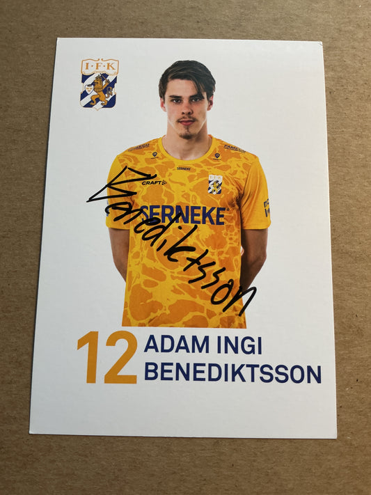 Adam Ingi Benediktsson, Iceland 🇮🇸 IFK Göteborg 2022/23 hand signed