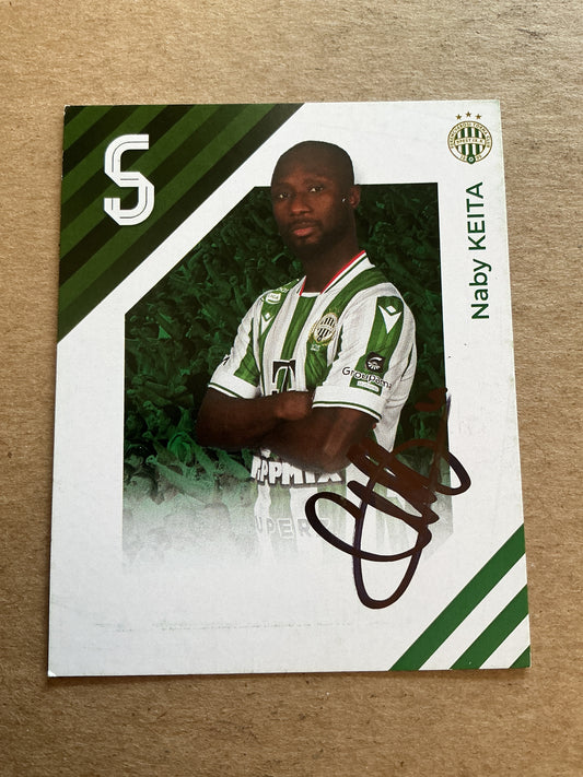 Naby Keita, Guinea 🇬🇳 Ferencvaros TC 2024/25 hand signed