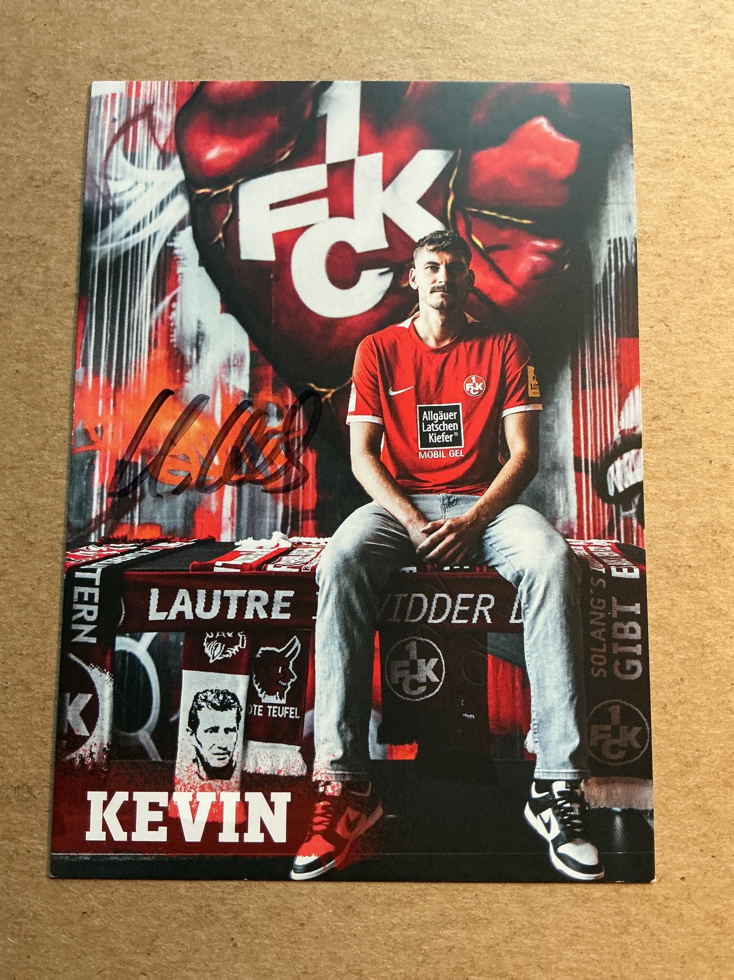Kevin Kraus, Germany 🇩🇪 1.FC Kaiserslautern 2022/23 hand signed