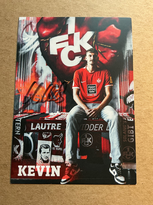 Kevin Kraus, Germany 🇩🇪 1.FC Kaiserslautern 2022/23 hand signed