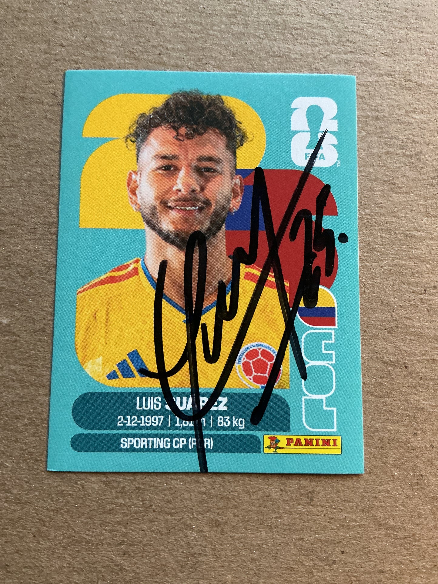 Luis Suárez, Colombia 🇨🇴 FIFA World Cup 2026 Panini hand signed