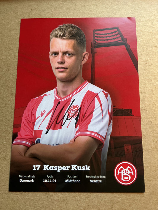 Kasper Kusk, Denmark 🇩🇰 Aalborg BK 2021/22 hand signed
