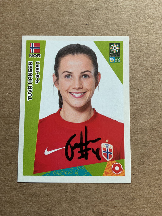 Tuva Hansen, Norway 🇳🇴 FIFA Women’s World Cup 2023 Panini hand signed
