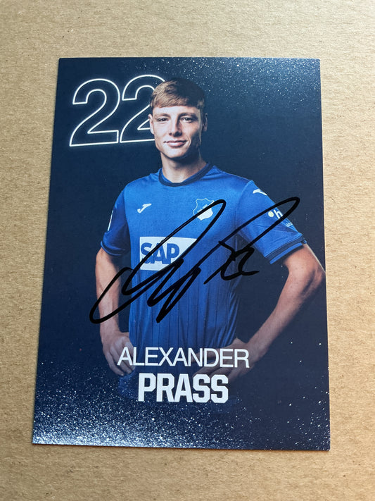 Alexander Prass, Austria 🇦🇹 TSG 1899 Hoffenheim 2024/25 hand signed