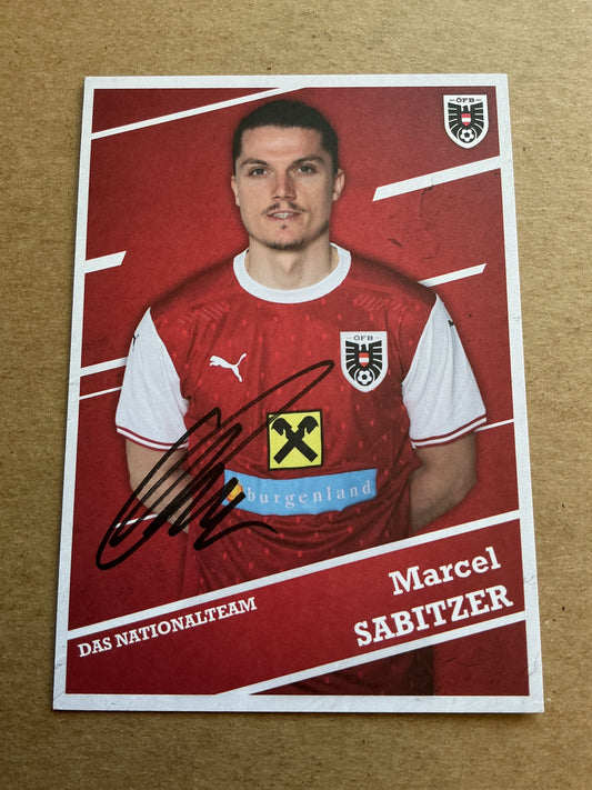 Marcel Sabitzer, Austria 🇦🇹 2021 hand signed