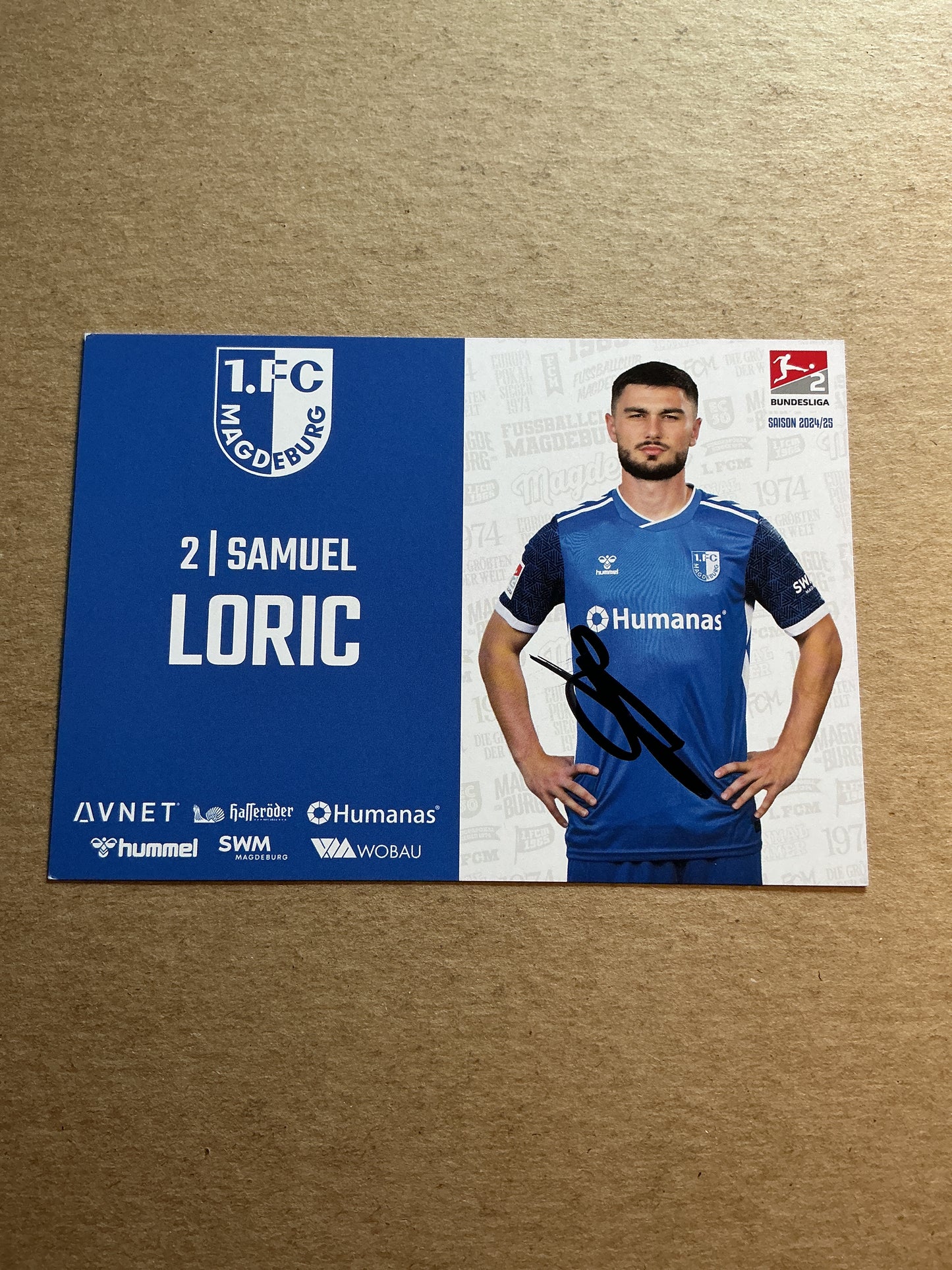 Samuel Loric, France 🇫🇷 1.FC Magdeburg 2024/25 hand signed