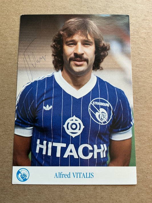 Alfred Vitalis, France 🇫🇷 RC Strasbourg 1983/84  hand signed