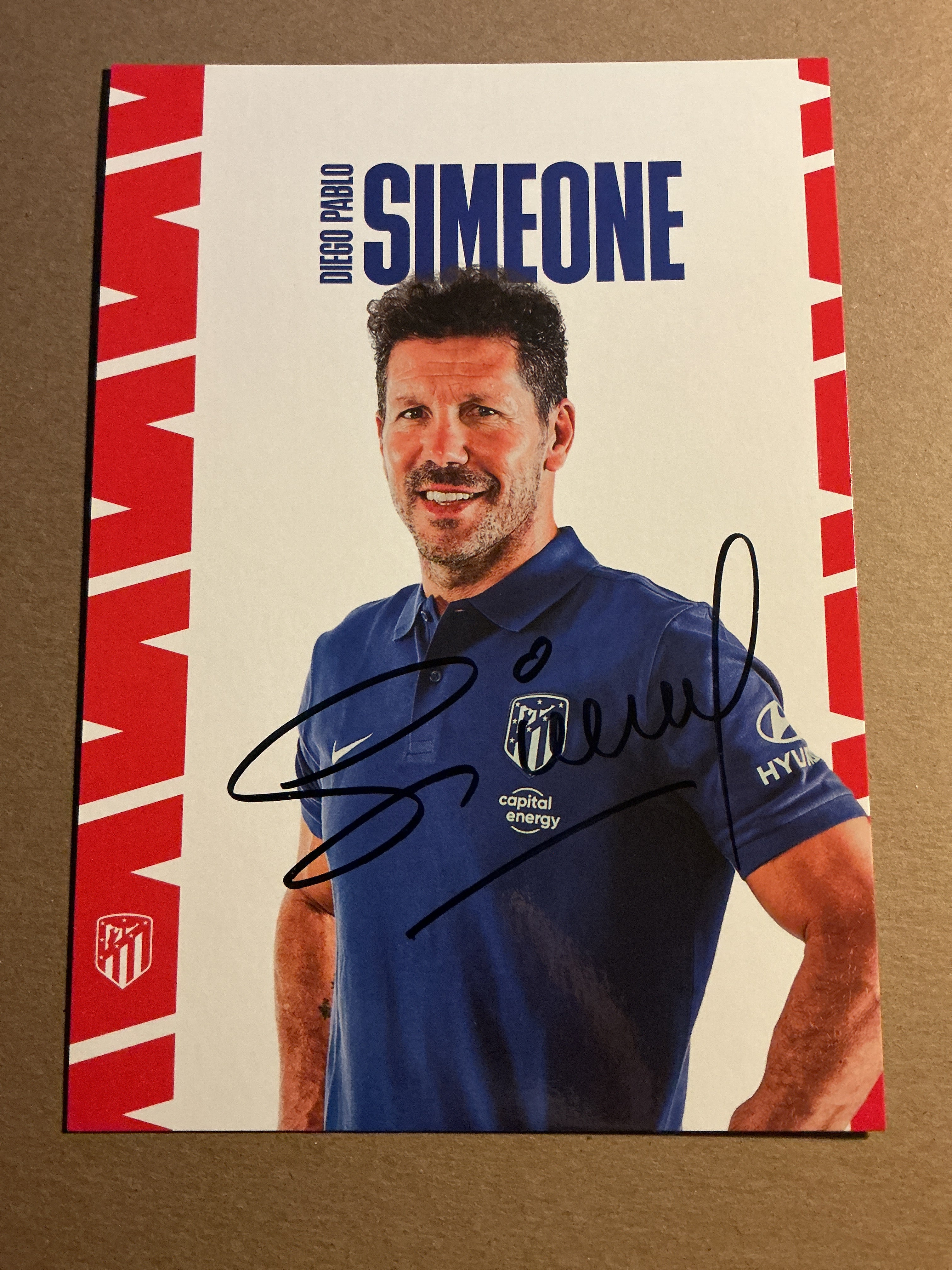 Diego Simeone, Argentina 🇦🇷 Atletico Madrid 2022/23 hand signed