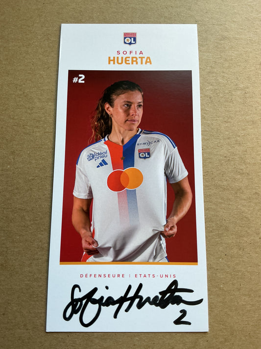 Sofia Huerta, USA 🇺🇸 Olympique Lyon 2024/25 hand signed