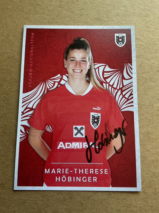 Marie-Therese Höbinger, Austria 🇦🇹 2024 FC Zürich  hand signed