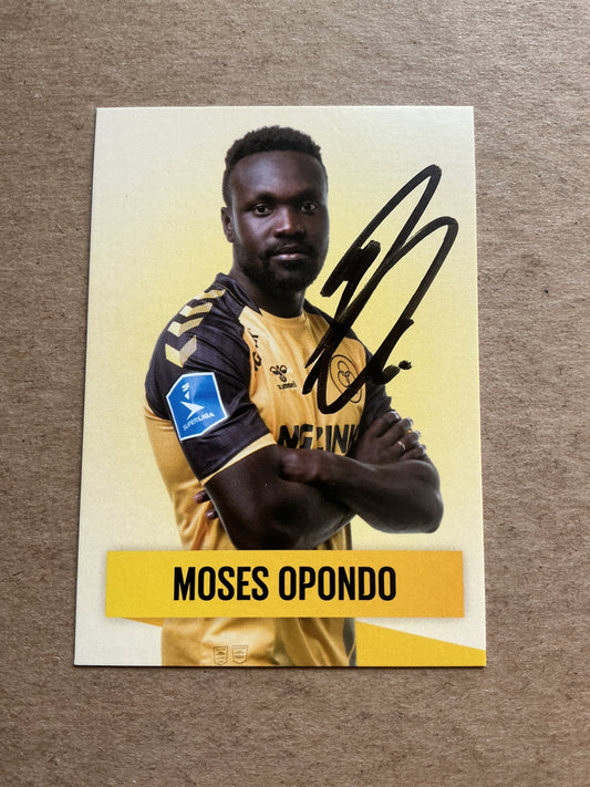 Moses Opondo, Uganda 🇺🇬 AC Horsens 2022/23 hand signed
