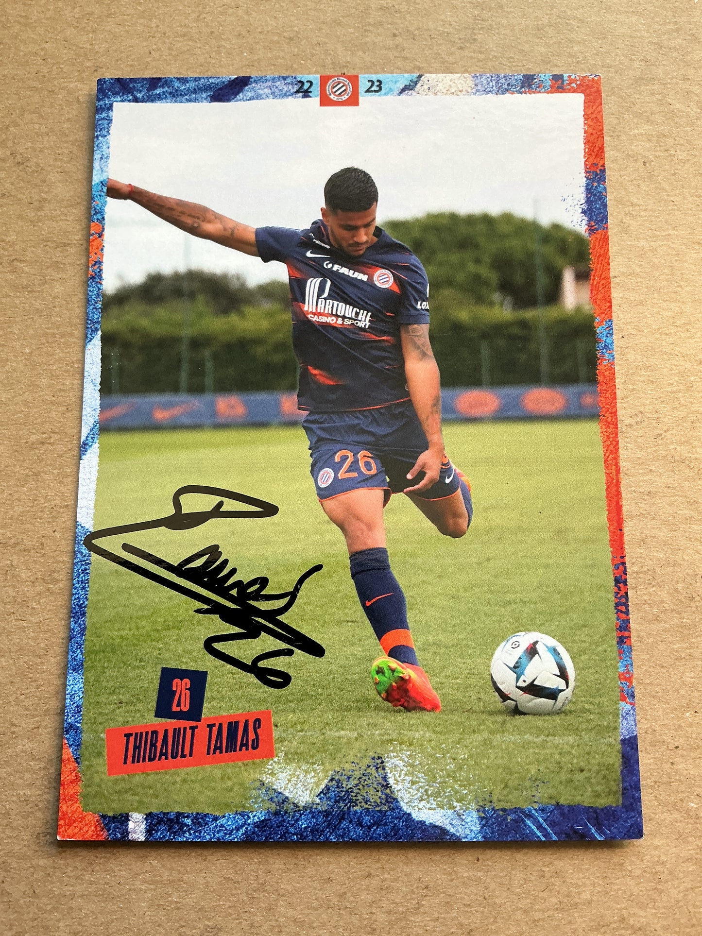 Thibault Tamas, France 🇫🇷 Montpellier HSC 2022/23 hand signed