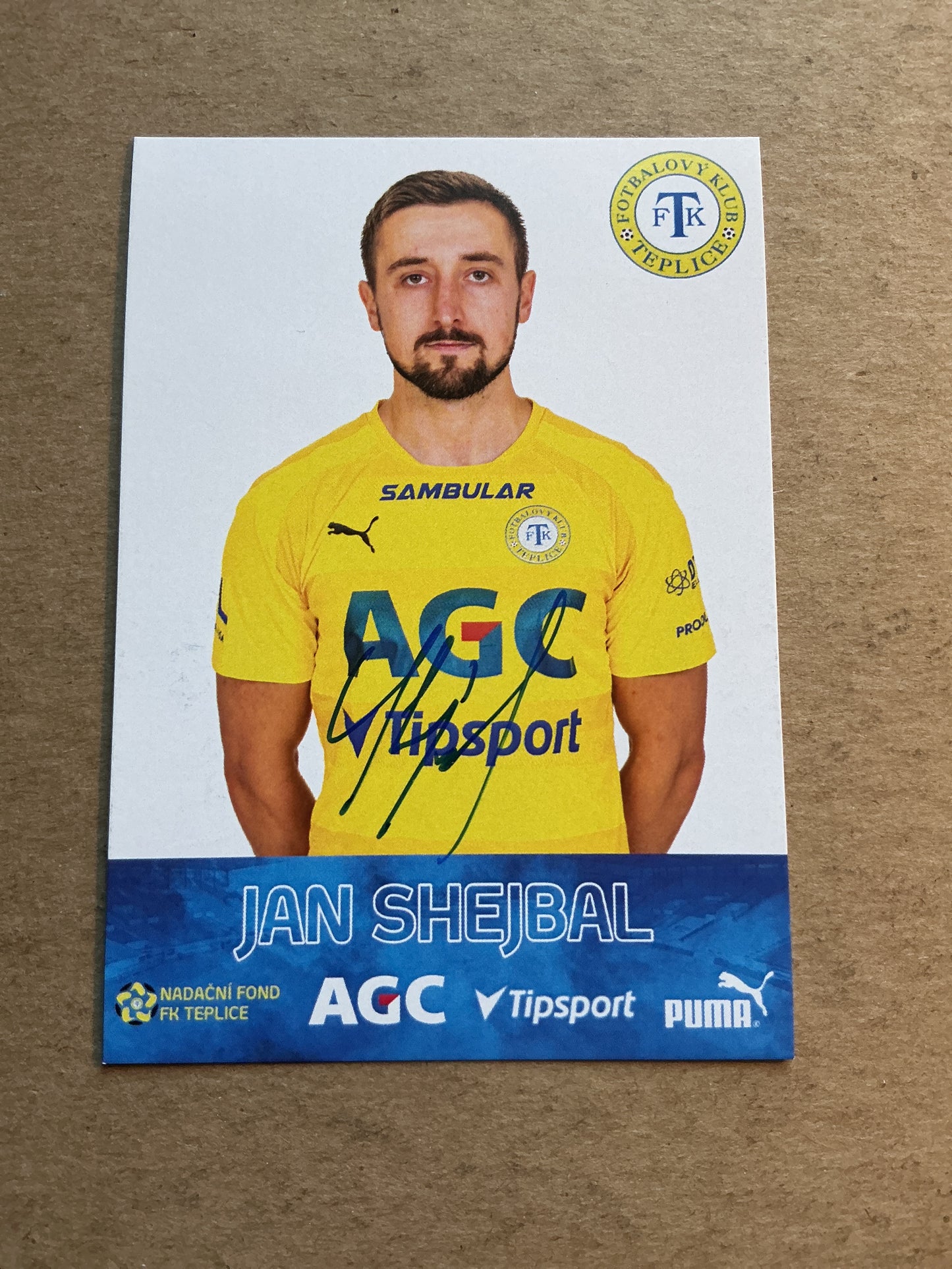 Jan Shejbal, Czech Republic 🇨🇿 FK Teplice 2022/23 hand signed