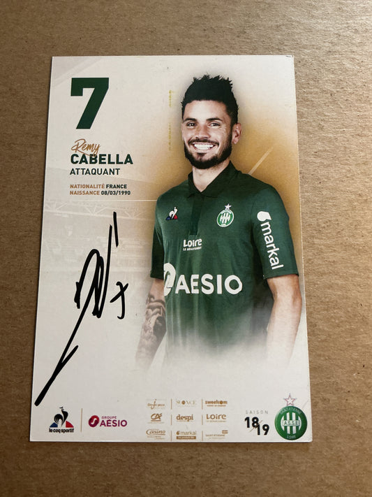 Remy Cabella, France 🇫🇷 AS Saint-Etienne 2018/19 hand signed